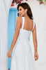 Load image into Gallery viewer, Ivory Scoop Neck Boho Simple Wedding Dress with Lace